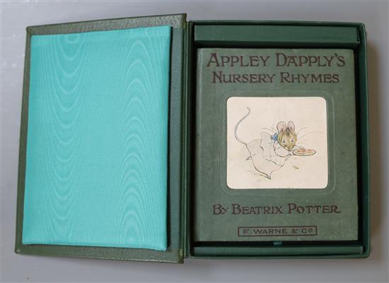 Potter, Beatrix - Appley Dappleys Nursery Rhymes, 1st edition, sextodecimo, 16mo, original boards,